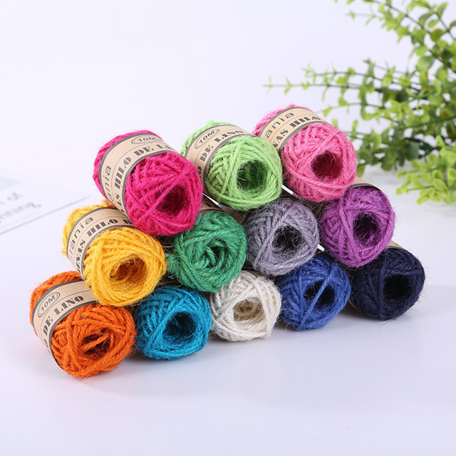 10M 1.5mm Natural Jute Rope Cord, Colored Twine Rope DIY Handmade Twisted  Colored Rope for Crafts Gift Wrapping Gardening Weddin - AliExpress